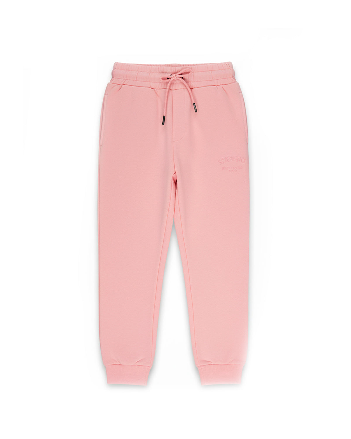 Iceberg Kids Pantalone di Tuta Rosa con Logo per Bambine