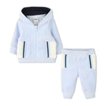 Boss Kids Completo Felpa con Pantaloni Celeste per Neonati