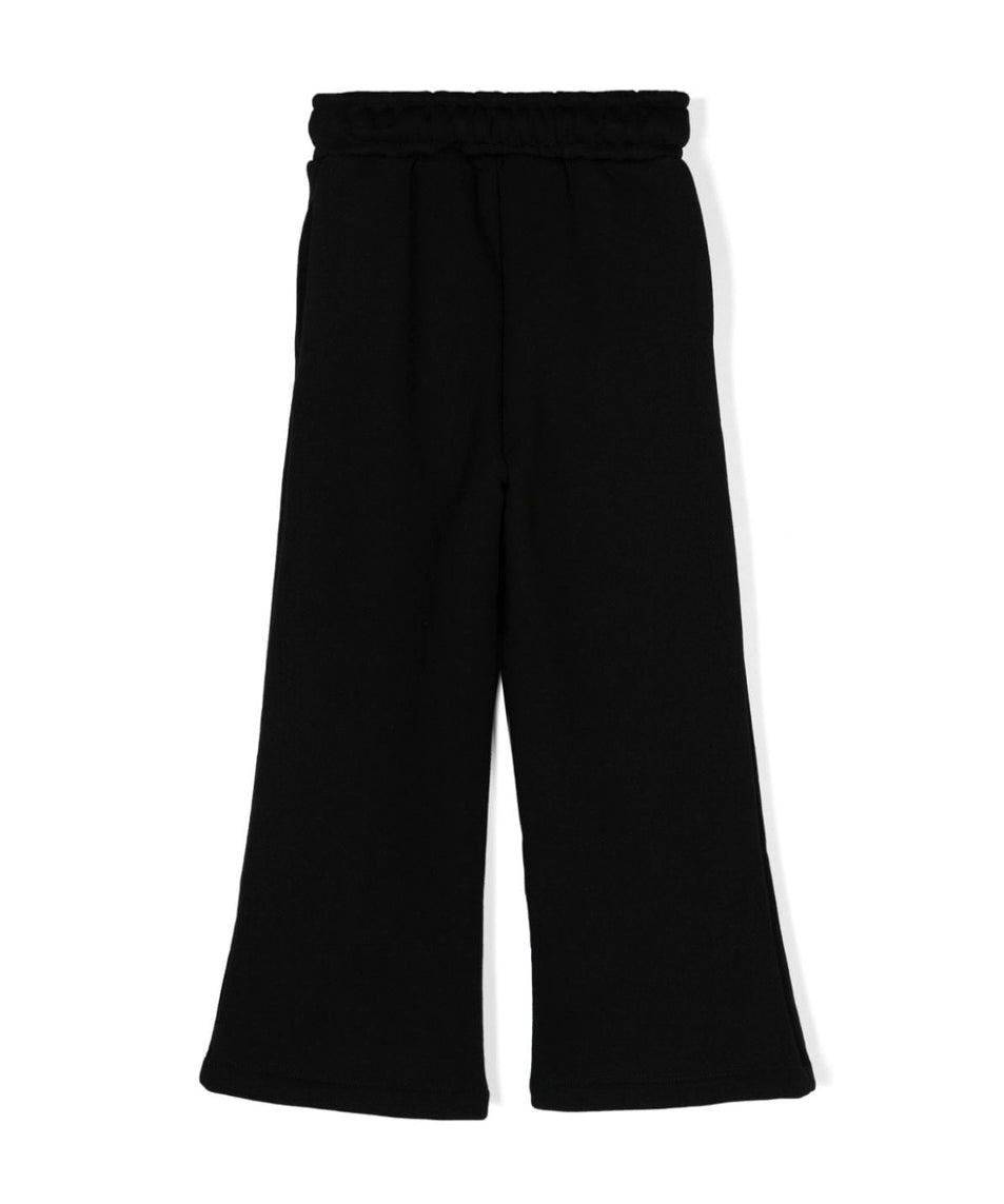 MSGM Kids Pantaloni Neri con Logo per Bambini (retro)