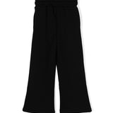 MSGM Kids Pantaloni Neri con Logo per Bambini (retro)