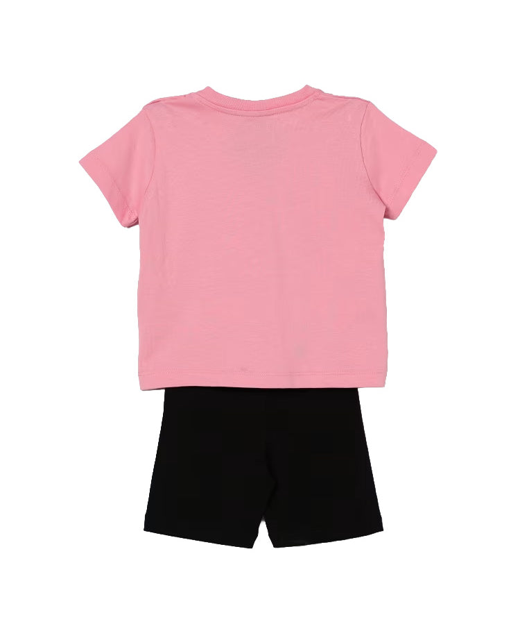 Barrow Kids Completo Rosa e Nero con Stampa Multicolor per Neonate