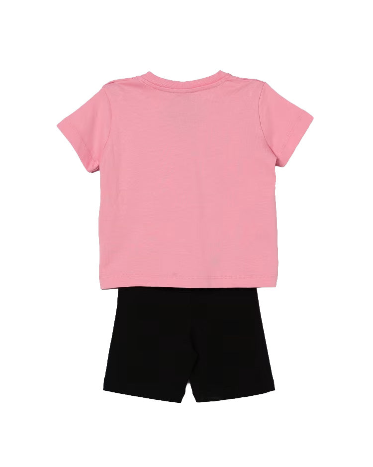 Barrow Kids Completo Rosa e Nero con Stampa Multicolor per Neonate