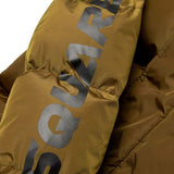 Dsquared2 Kids Giubbino Trapuntato Marrone con Logo Leaf per Bambini (dettaglio)