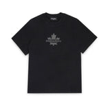 Dsquared2 Kids T-shirt Nera con Stampa Logo Foglio d'acero per Bambini