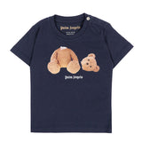 Palm Angels Kids Tripack T-Shirt Blu Grigio e Bianco per Neonati