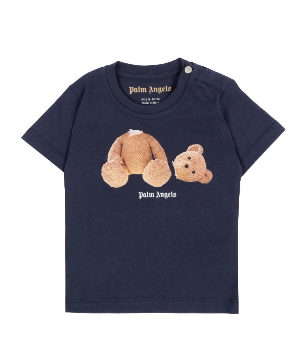 Palm Angels Kids Tripack T-Shirt Blu Grigio e Bianco per Neonati