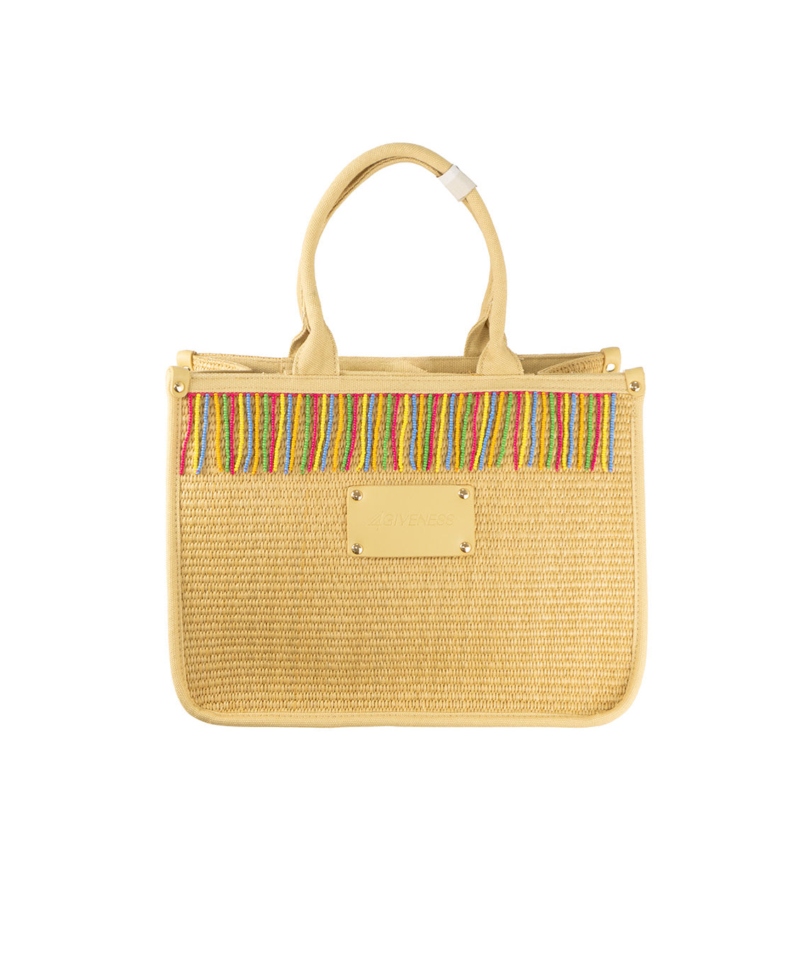 4Giveness Borsa a Mano in Paglia per Bambine