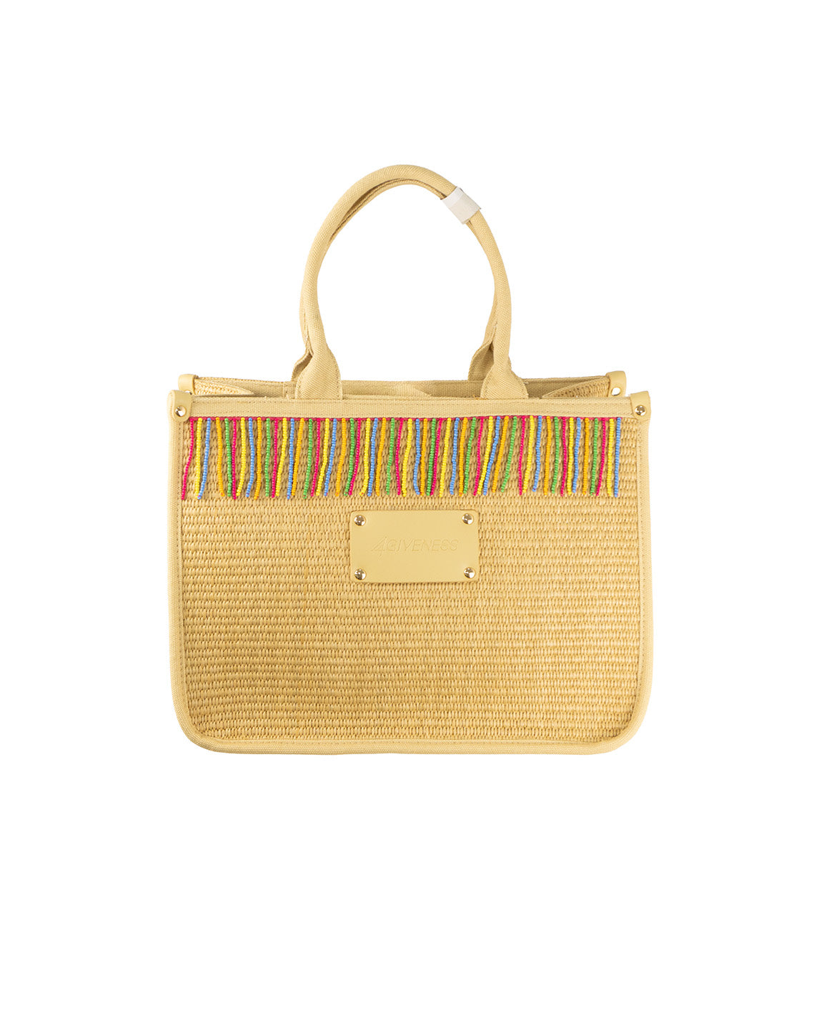 4Giveness Borsa a Mano in Paglia per Bambine