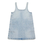 Diesel Kids Abito Denim con Applicazione Strass per Bambine