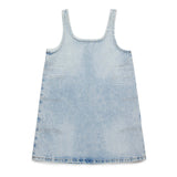 Diesel Kids Abito Denim con Applicazione Strass per Bambine
