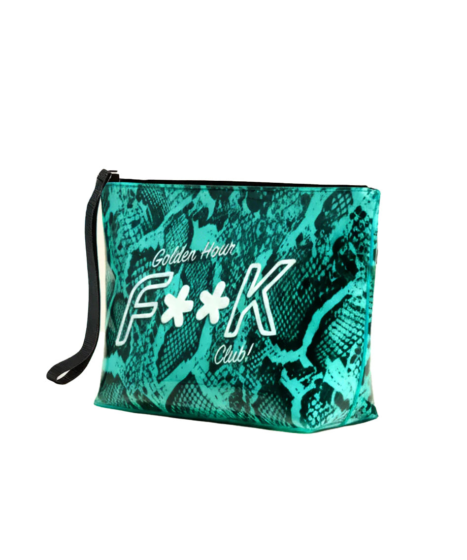 F**K Kids Pochette Fantasia Azzurro con Logo per Bambine