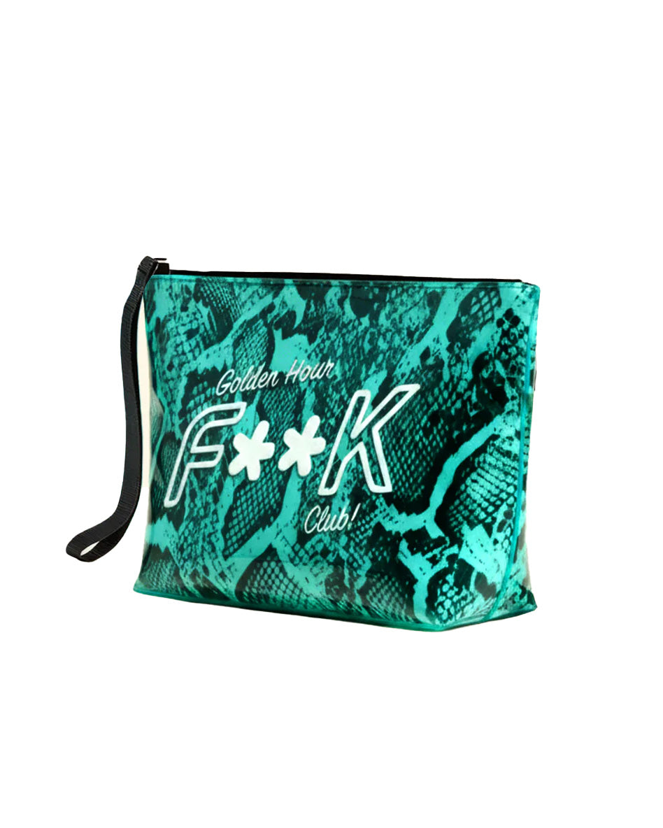 F**K Kids Pochette Fantasia Azzurro con Logo per Bambine