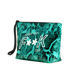 F**K Kids Pochette Fantasia Azzurro con Logo per Bambine