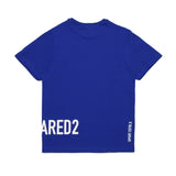 Dsquared2 Kids T-shirt Bluette con Applicazione Leaf Strass per Bambine (retro)