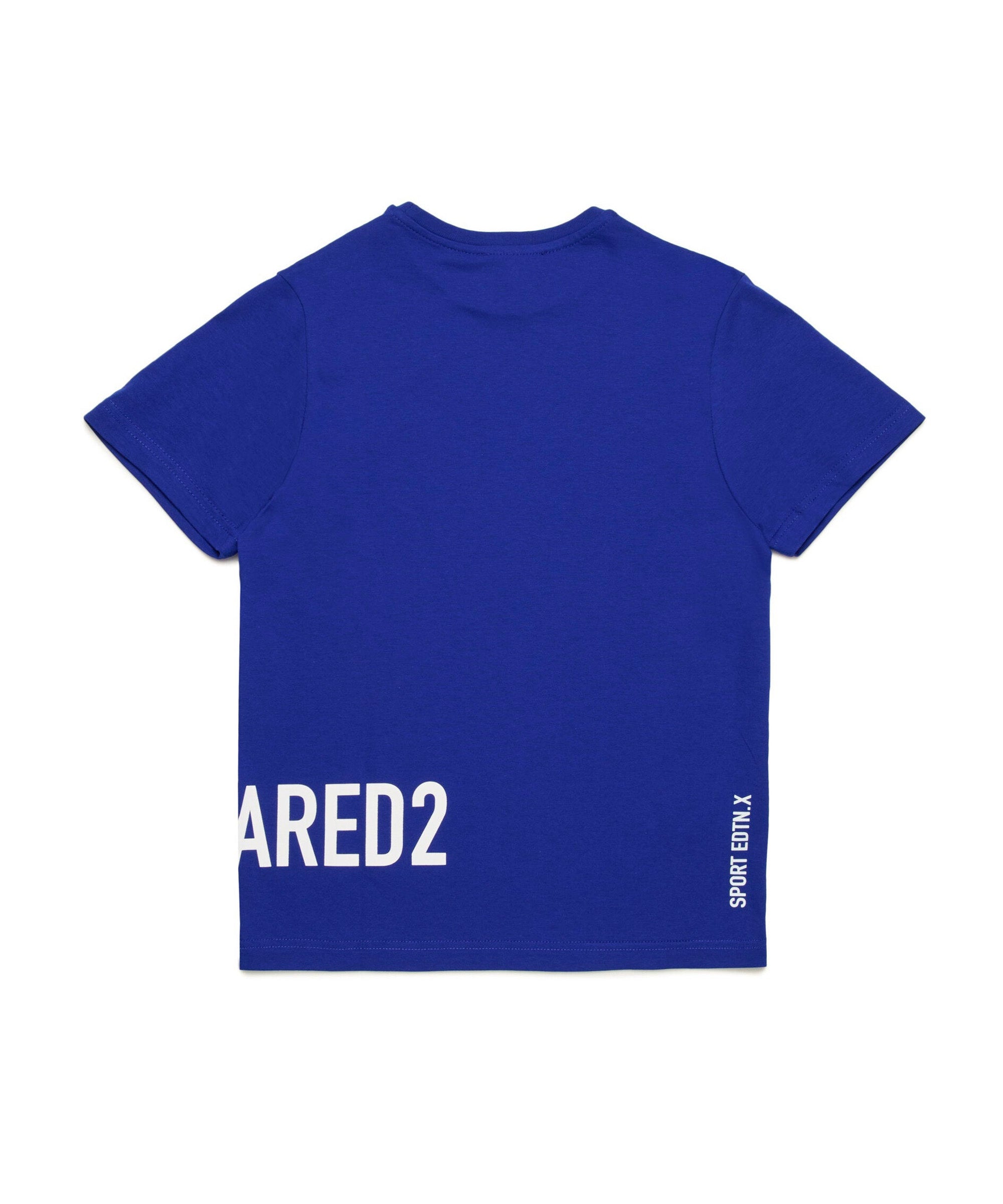Dsquared2 Kids T-shirt Bluette con Applicazione Leaf Strass per Bambine (retro)