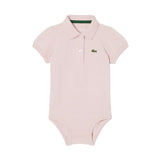 Lacoste Kids Body Rosa con Collo Smerlato per Neonate