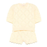 Elisabetta Franchi La Mia Bambina Completo Limone Tricot per Neonate