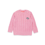 Diesel Kids Pink Cable Knit Sweater for Baby Girls