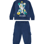 Barrow Kids Completo Tuta Blu "State Of Barrow" per Neonati