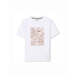 Boss Kids T-shirt Bianca con Stampa per Neonati