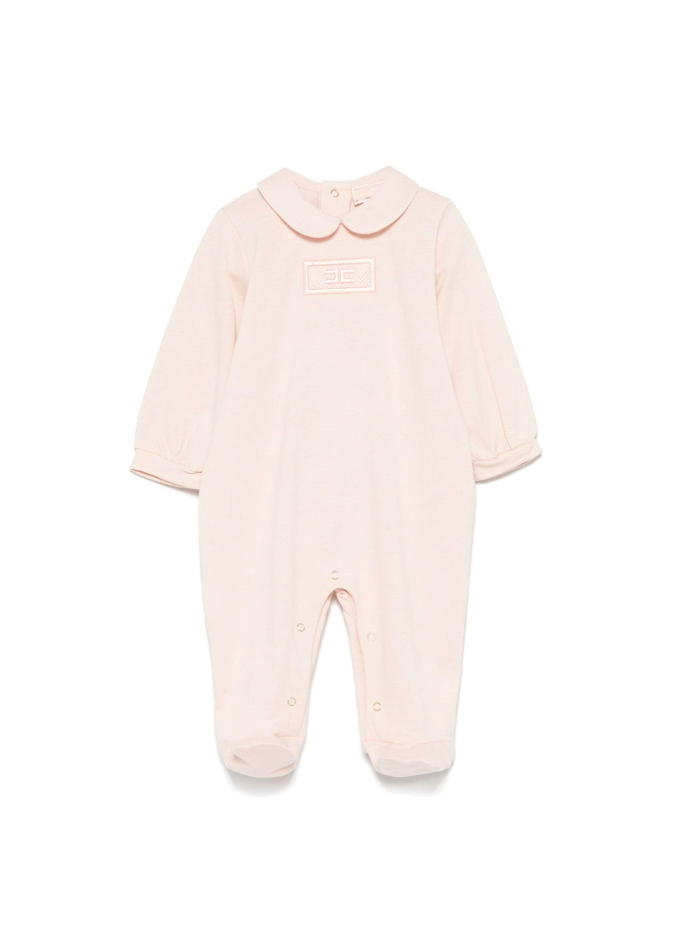 Elisabetta Franchi La Mia Bambina Tutina Rosa con Ricamo Logo per Neonate