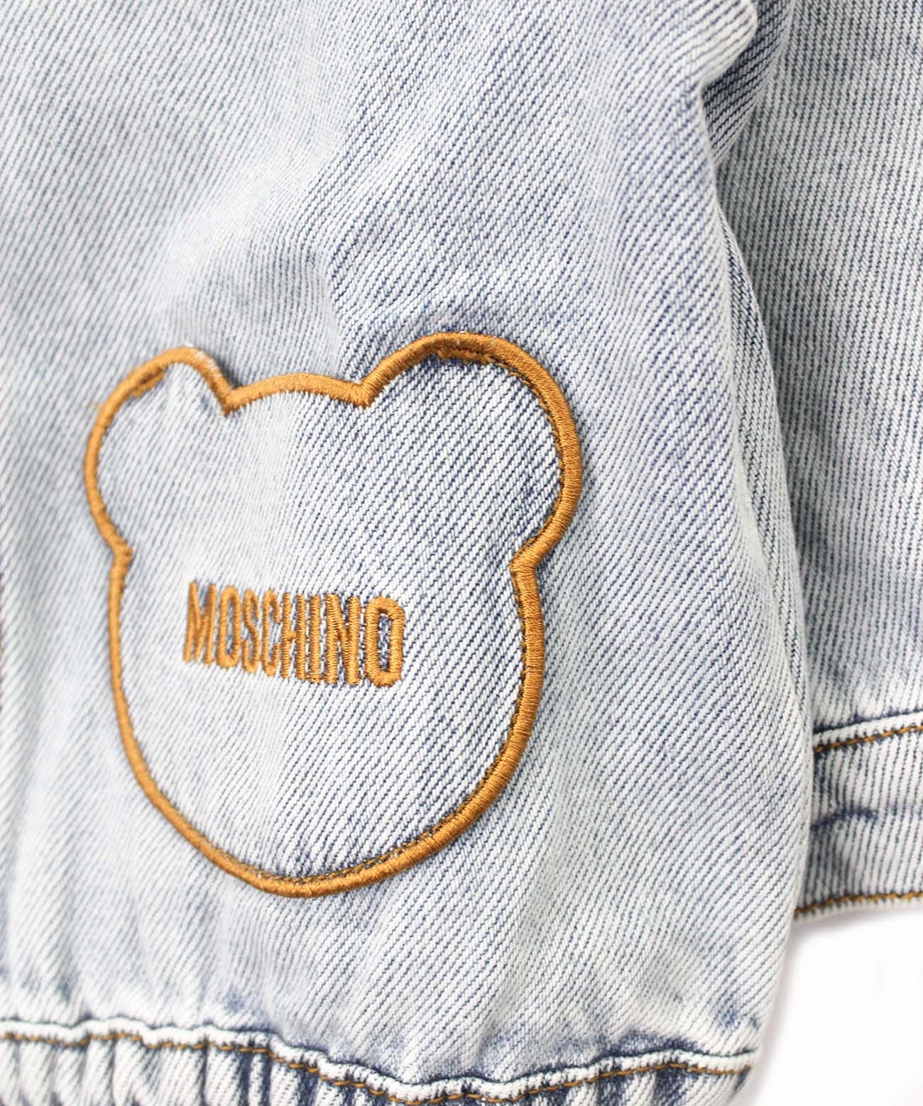 Moschino Kids Giubbino in Denim con Ricamo per Neonate