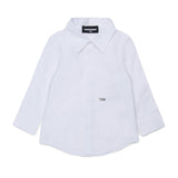 Dsquared2 Kids Camicia Bianco con Targhetta Logo Unisex