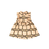 Elisabetta Franchi La Mia Bambina Abito Pesca con Motivo Catena All-Over per Neonate