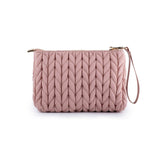 Love Bag Pochette Rosa Intrecciata