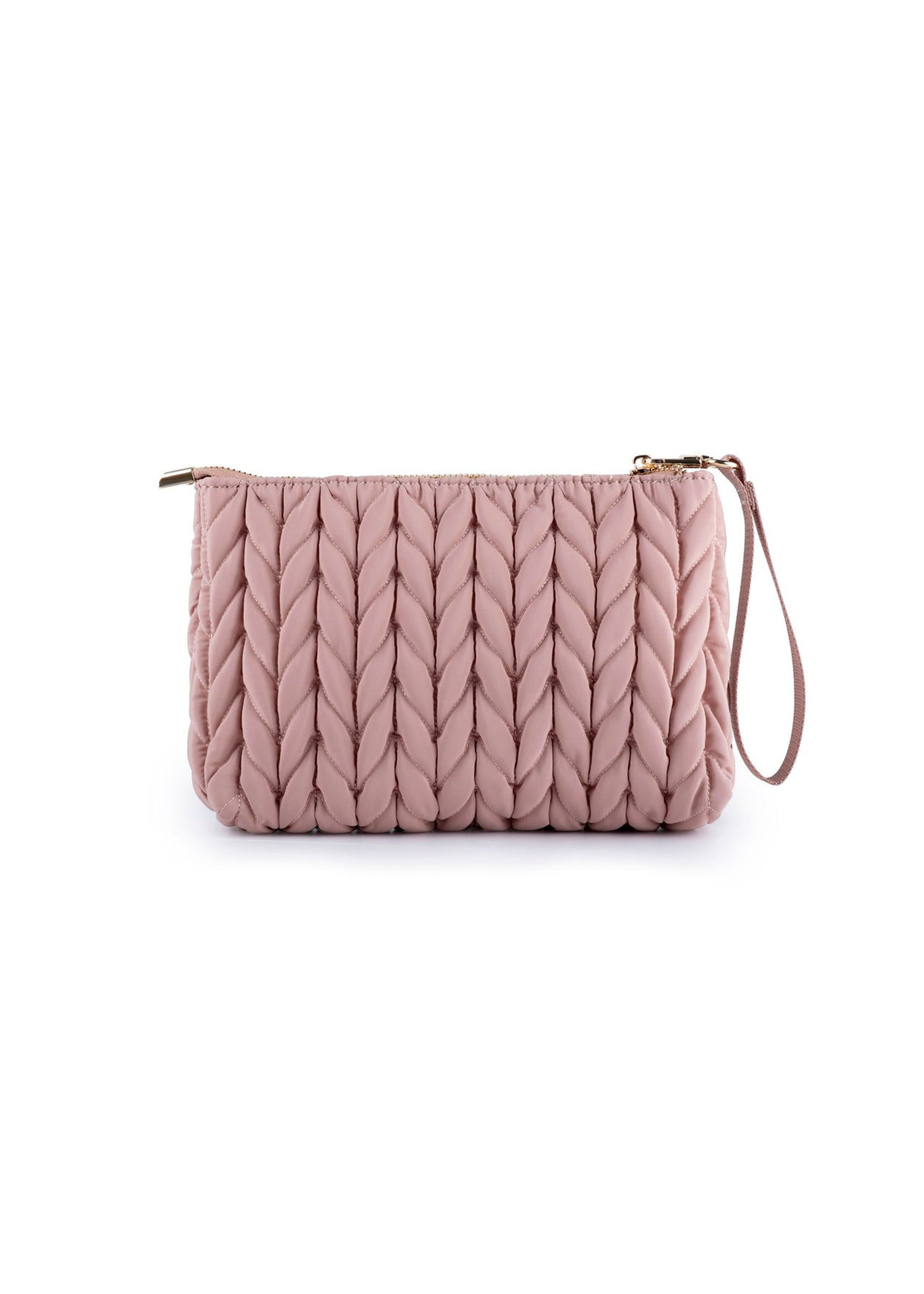 Love Bag Pochette Rosa Intrecciata