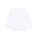 Dsquared2 Kids Felpa Girocollo Bianca con Stampa D2 per Neonati (retro)