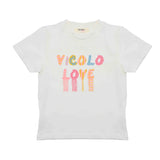 Vicolo Kids T-shirt Bianca con Stampa Colorful per Bambine