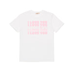 N°21 Kids T-Shirt Bianca con Stampa ILY per Bambine
