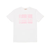 N°21 Kids T-Shirt Bianca con Stampa ILY per Bambine