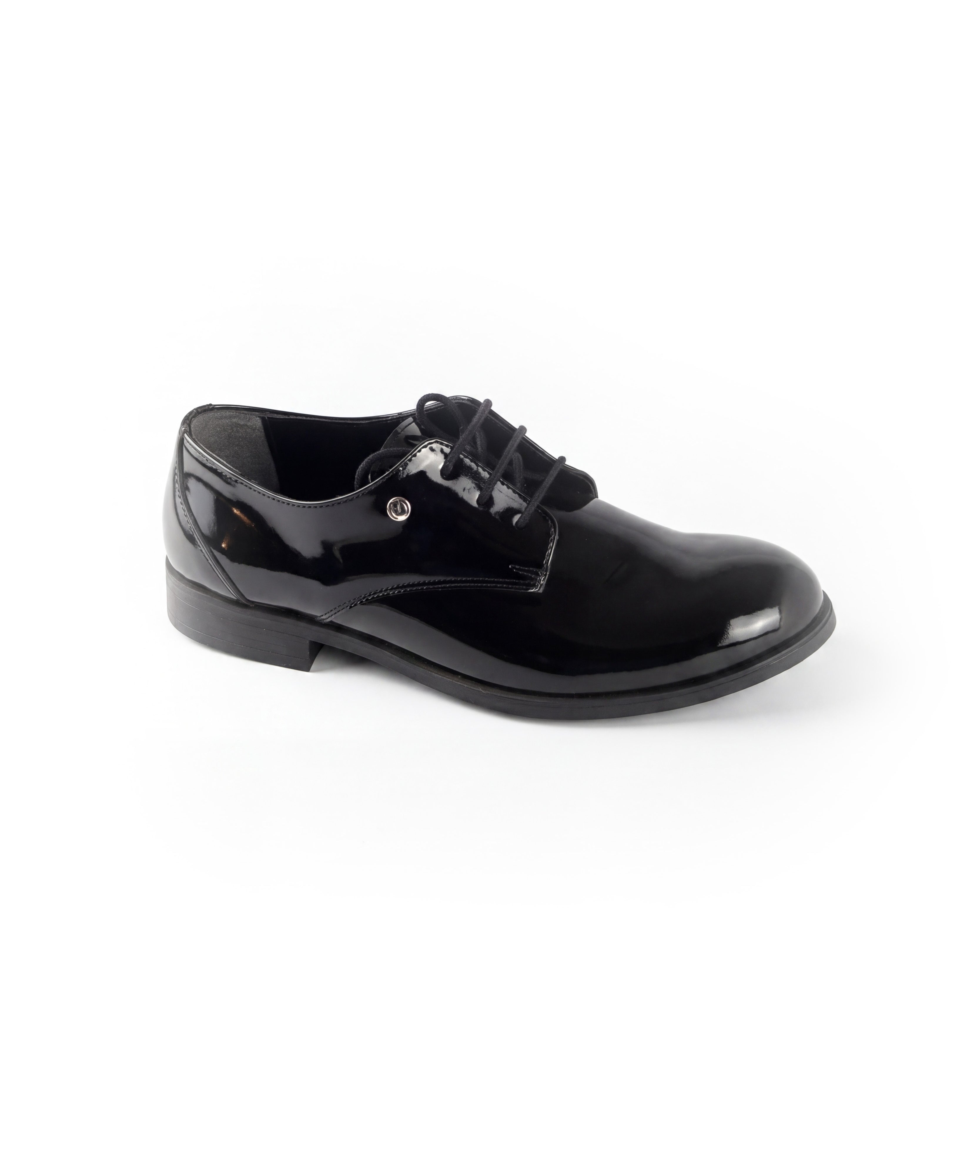 Alessandro Martinez Scarpa Vernice Nero Lucido con Laccio per Bambini