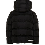 Dsquared2 Giubbino Nero con Logo Bianco per Bambini