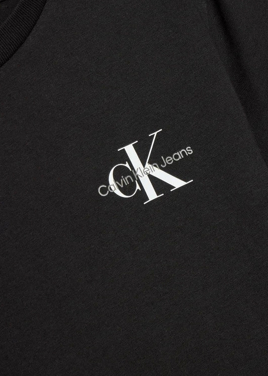 Calvin Klein Kids T-Shirt Nera con Stampa per Bambini (dettaglio)