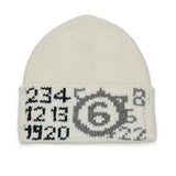Maison Margiela Kids Cappello Bianco con Logo Numerico Ricamato Unisex