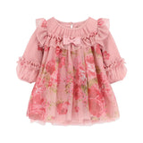 Angel's Face Abito Nadiya Vintage Rose con Fiocco per Neonate