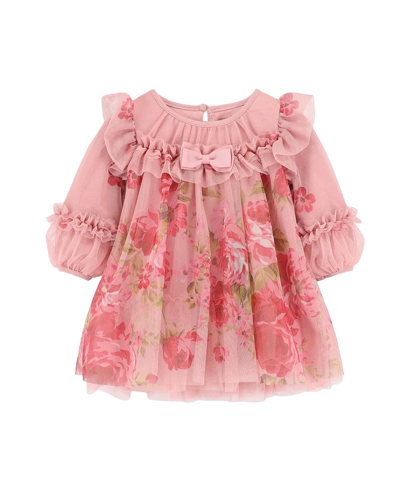 Angel's Face Abito Nadiya Vintage Rose con Fiocco per Neonate