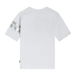 Gcds Kids T-shirt Bianco e Grigio con Logo per Bambini