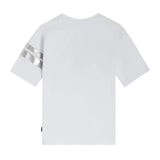Gcds Kids T-shirt Bianco e Grigio con Logo per Bambini