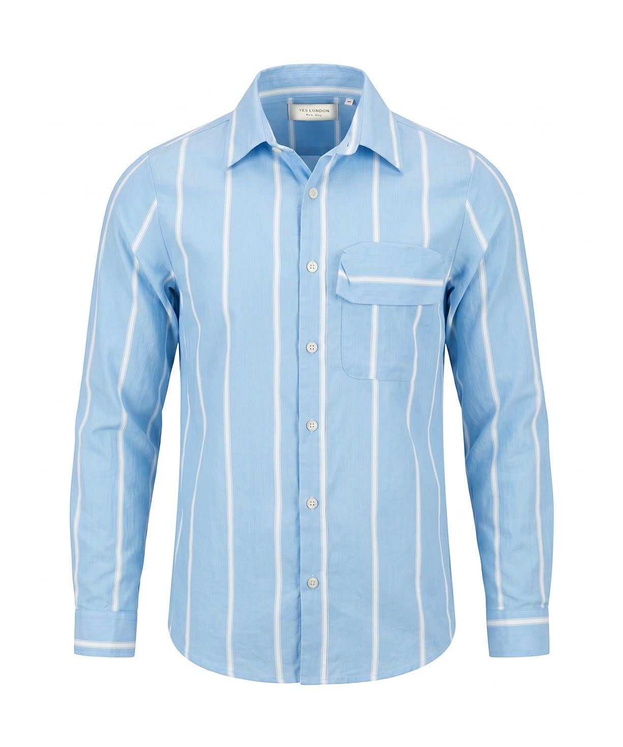 Yes London Kids Camicia Celeste a Righe per Bambini