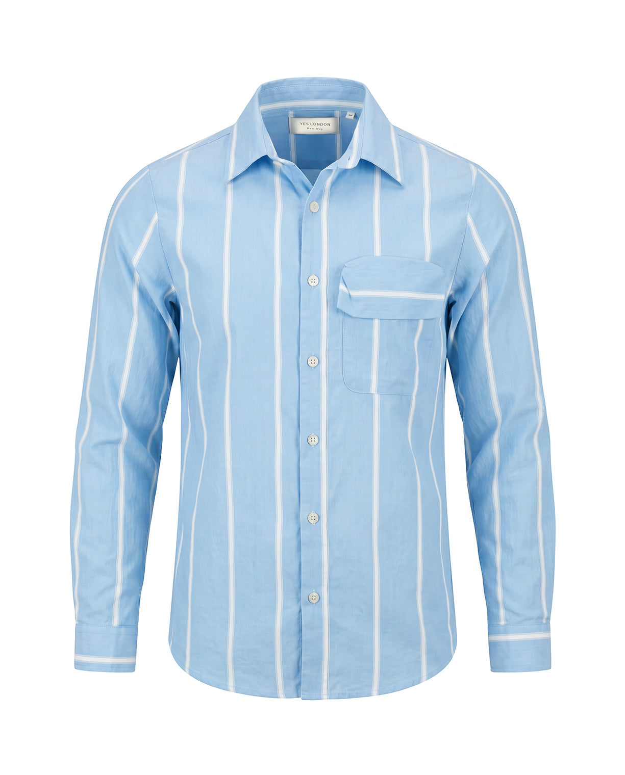 Yes London Kids Camicia Celeste a Righe per Bambini