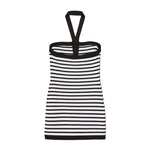 Twinset Kids Abito a Strisce Bianco e Nero per Bambine