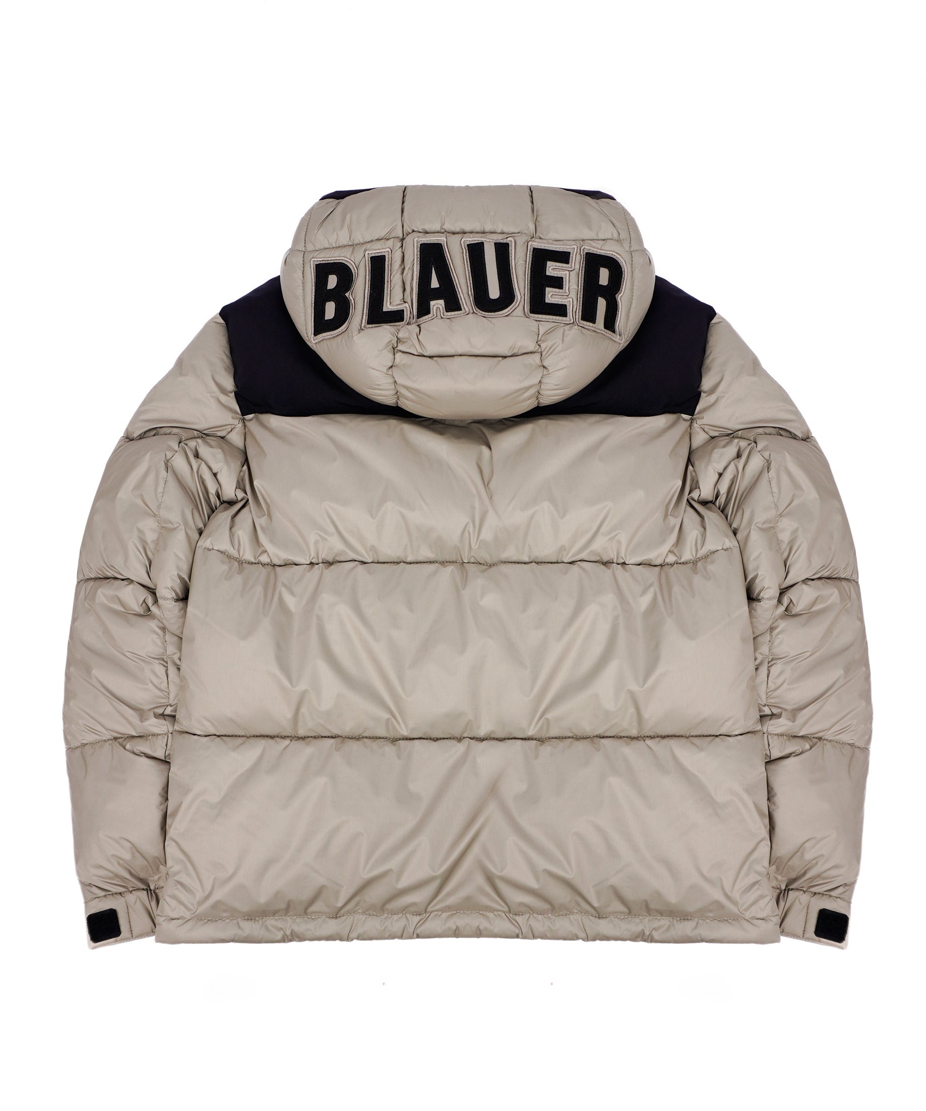 Blauer Kids Giubbino Beige con Cappuccio con Patch Logo BERNARDINO JUNIOR per Bambini
