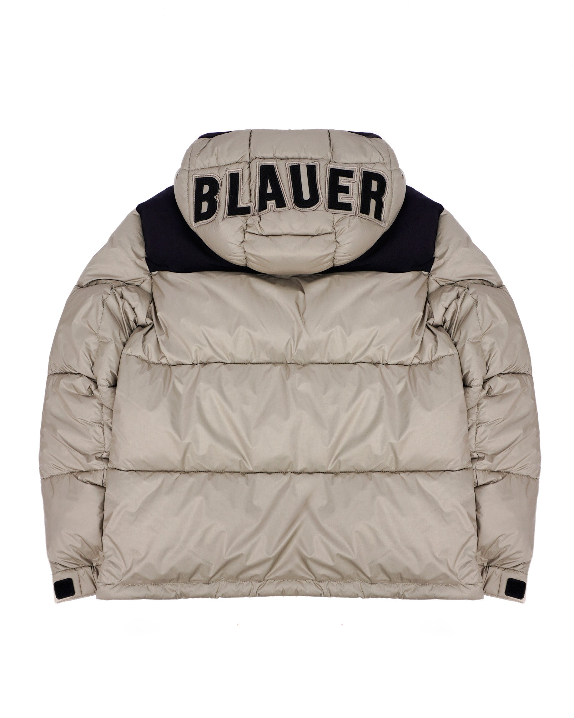 Blauer Kids Giubbino Beige con Cappuccio con Patch Logo BERNARDINO JUNIOR per Bambini