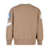 Barrow Kids Felpa Beige con Stampa Logo per Bambini (retro)