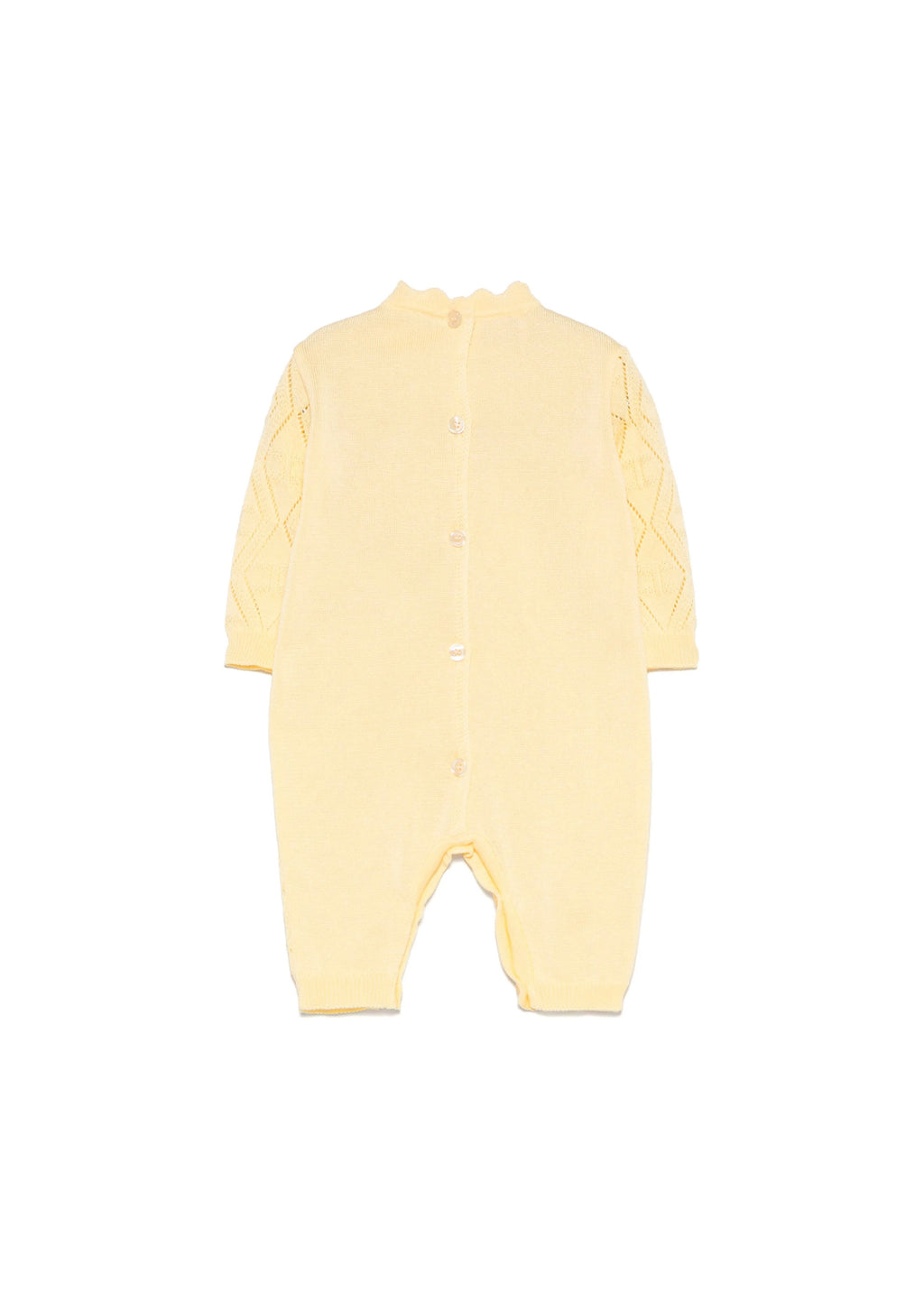 Elisabetta Franchi My Little Girl Lemon Jumpsuit Pointelle for Newborns