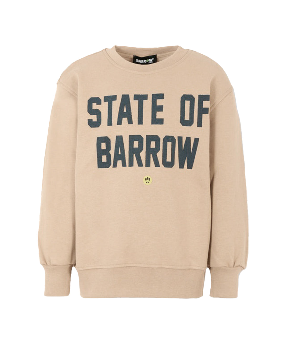 Barrow Kids Felpa State Of Barrow Girocollo Beige per Bambini